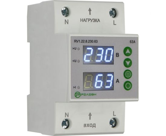 Реле контроля напряжения и тока РЕЛЕОН L+N; 230В AC; 63А, RV122823063 
