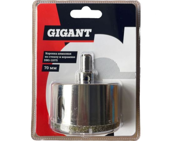 Алмазная коронка по стеклу и керамике 70 мм Gigant DBG-11075 