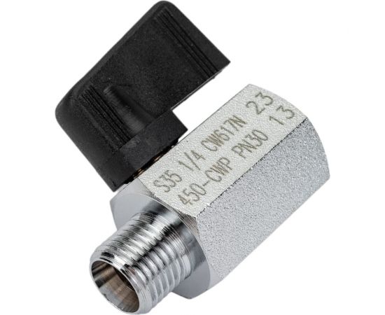 Шаровой кран RUB серия NAPOLI (S.35), 1/4 DN10 PN30, ВР-НР, флажок S35BM0 – изображение 2