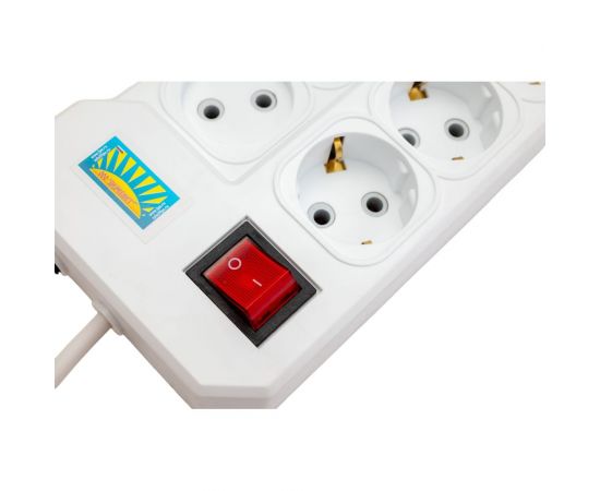 Сетевой фильтр ПЕРЕСВЕТ+ удлинитель на 8 гнезд, шнур ПВС 3х0,75, 2 м 4620003920639 – изображение 2