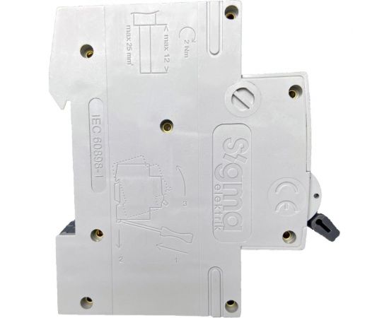 Автоматический выключатель Sigma Elektrik 1P B 16A 6kA 6SM116B – изображение 2