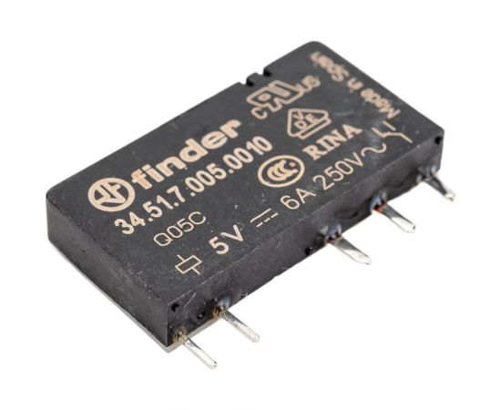Ультратонкое реле Finder 1 CO конт. 6а, 5в чувст. пост. тока 345170050010 – изображение 2