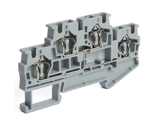 Самозажимной 4-проводной проходной зажим STEKKER 2 уровня ЗНИ - 4.0, JXB ST 4, серый LD555-1-40 39968 – изображение 2