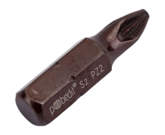 Бита DELUXE (2 шт; PZ2; 25 мм; S2+Bronze+AntiSlip) Pobedit 2616921 – изображение 2