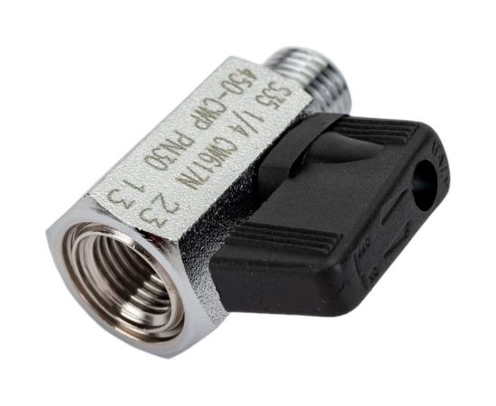 Шаровой кран RUB серия NAPOLI (S.35), 1/4 DN10 PN30, ВР-НР, флажок S35BM0 – изображение 3