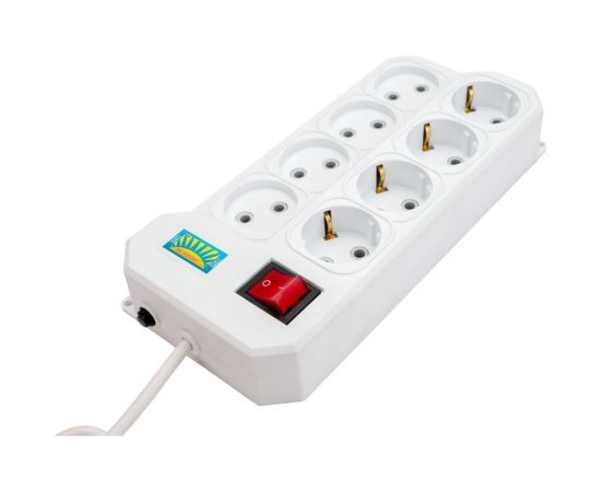 Сетевой фильтр ПЕРЕСВЕТ+ удлинитель на 8 гнезд, шнур ПВС 3х0,75, 2 м 4620003920639 – изображение 3