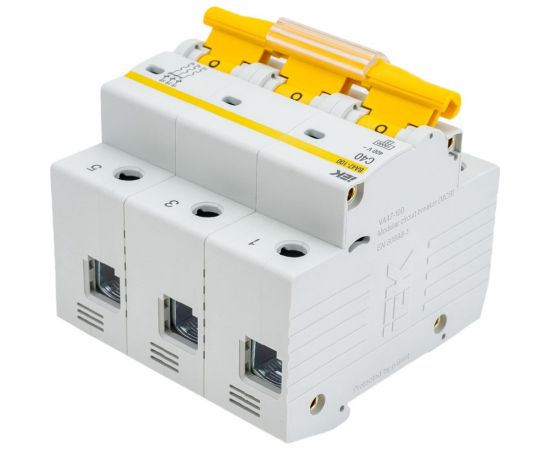 Автоматический модульный выключатель IEK 3п C 40А ВА 47-100 10кА ИЭК MVA40-3-040-C – изображение 3