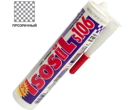 Нейтральный силиконовый герметик ISOSIL S106, бесцветный, 280 мл 1060011 – изображение 4