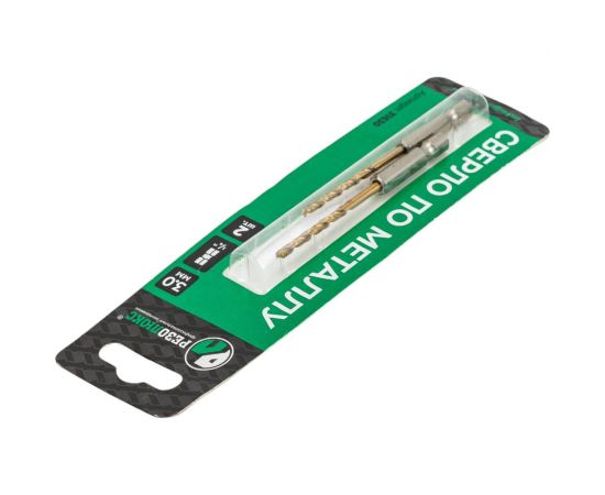 Сверло с шестигранным хвостовиком 3 мм, Р6М5, блистер, 2 шт Резолюкс 31630 – изображение 4