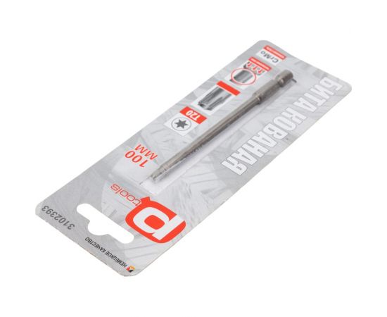 Бита T20, 100 мм, сталь S2, кованая, торсионная, магнит PQTools ЛК-00002958 – изображение 4