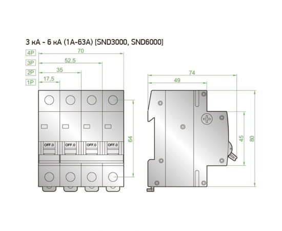 Автоматический выключатель Sigma Elektrik 1P B 16A 6kA 6SM116B – изображение 6