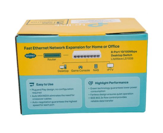 8-портовый неуправляемый коммутатор TP-Link LS1008 – изображение 6
