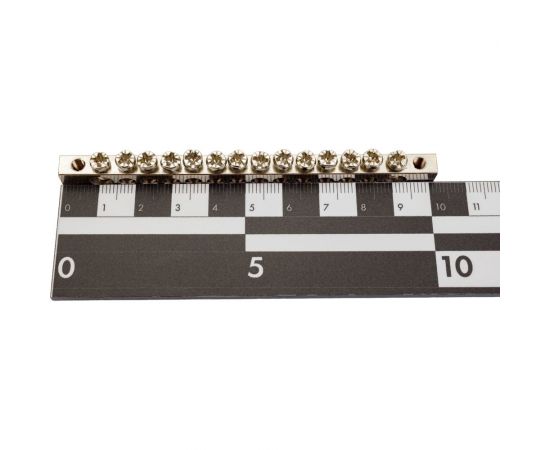 Шина IEK pen "земля-ноль" 6x9мм 12/2 с никелевым покрытием (12групп/крепеж по краям) YNN11-12-100-N – изображение 8