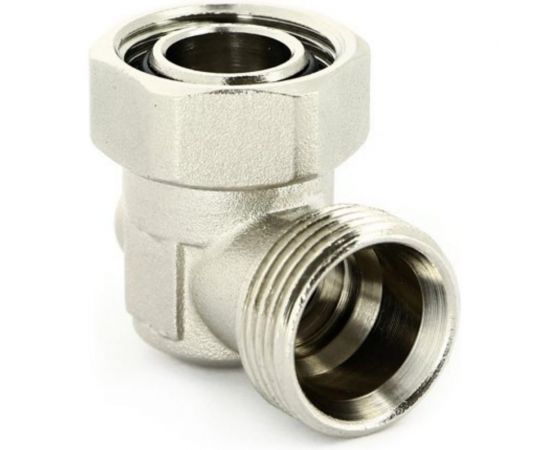 Угловой узел Uni-Fitt одинарный, НВ 3/4""ЕК х 3/4""ЕК, радиаторный, со встроенным шаровым краном 195N3300 