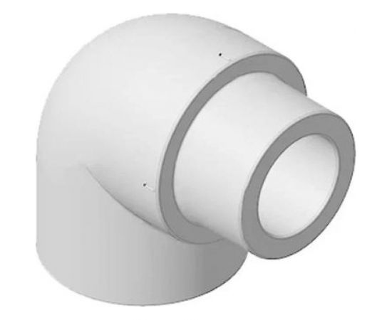 Переходной отвод Политэк нар./внутр. 25/90 pprc (белые) 9422002590 