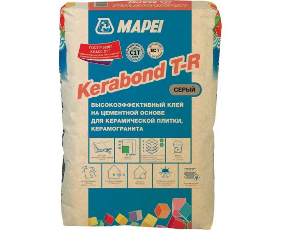 Плиточный клей MAPEI KERABOND T-R серый, 25 кг 001725 