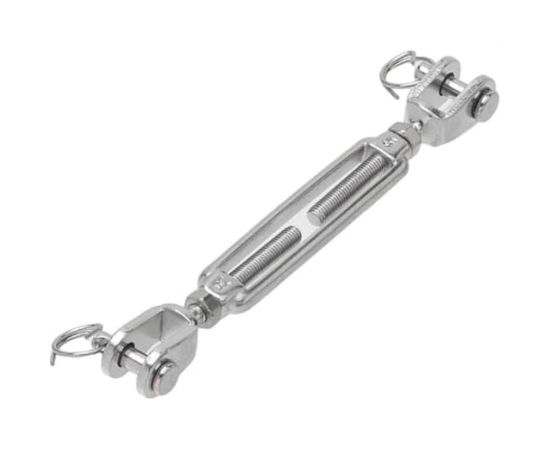 Нержавеющий талреп KREPFIELD М8, ART 8339, А4, вилка-вилка, открытый, 2 шт. 8339А4ТАЛРЕП8ММ-2 