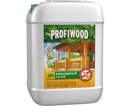 Водный раствор защитного средства для древесины PROFIWOOD ФБС255 (ГОСТ 2881596; 10 кг) 6775 