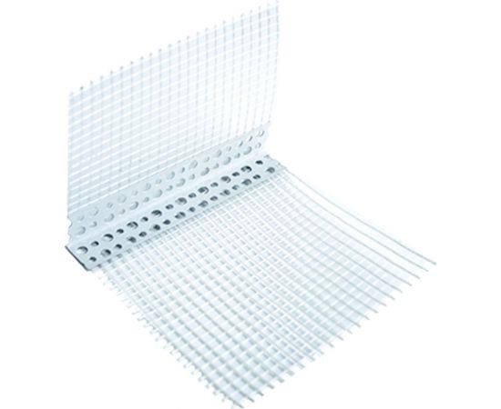 Уголок штукатурный LXL ПВХ 20x20 с сеткой (50 шт, 2.5 80x120 мм) ST-S2.5-1 pvc 