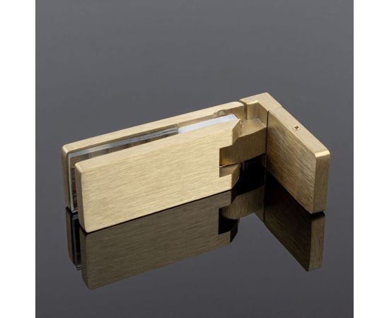 Петля стена-стекло SERVICE PLUS открывание 90, брашированное золото, sus304 P03-106BGD/sus304 