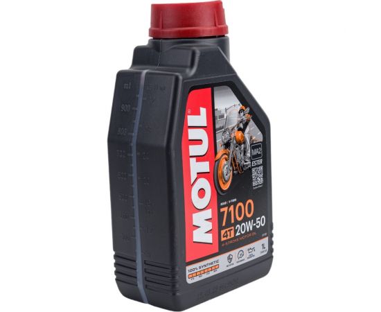 Моторное масло для мотоциклов 7100 4T SAE 20W50 1 л MOTUL 104103 – изображение 2