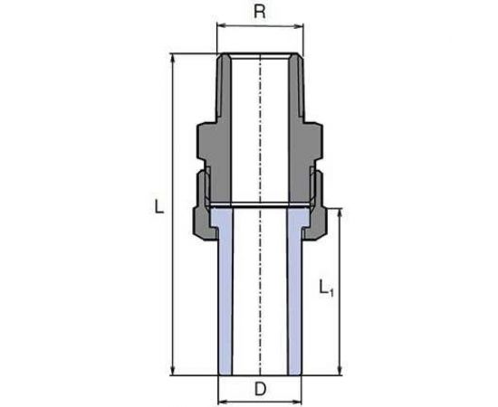 Резьбовое соединение WAVIN EKOPLASTIK НР 20x1/2" SSE02020XX – изображение 2