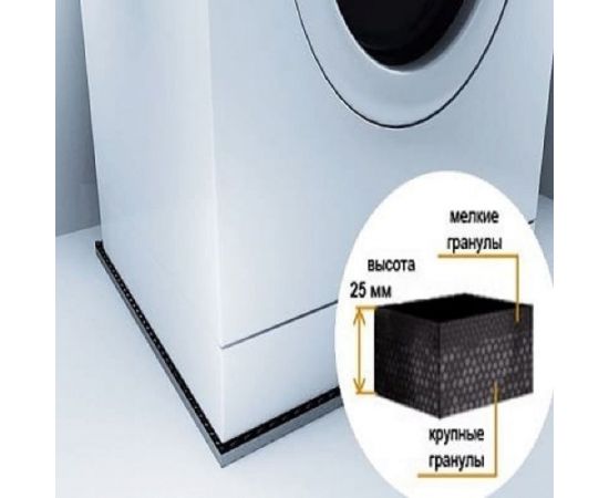 Антивибрационный коврик Петролл mattix-vibrotex 60x60, 25 мм 150204 – изображение 2