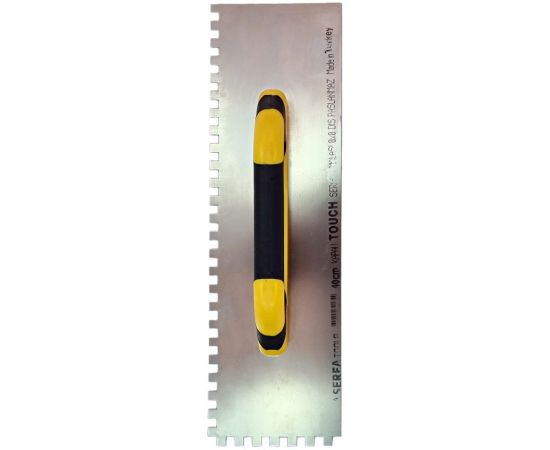 Зубчатая гладилка Serfa с пластмассовой закрытой ручкой, из нержавеющей стали, 40 см, 8x8 185 – изображение 2