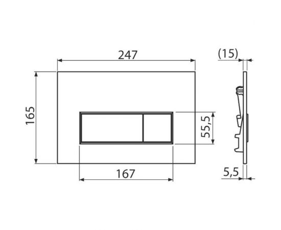 Кнопка управления для скрытых систем инсталляции KERAMA MARAZZI xром-глянец M571KM – изображение 3