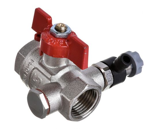 Шаровой кран Uni-Fitt ВВ 1/2"", с дренажным вентилем, заглушка 1/4"", бабочка 115T2000 – изображение 3