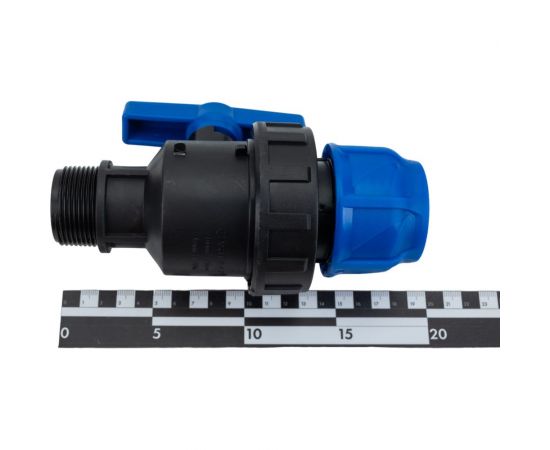 Шаровой кран VALFEX ПНД компрессионный цанга - наружная резьба, разборный 40x1 1/4"" 1210012640114 – изображение 4