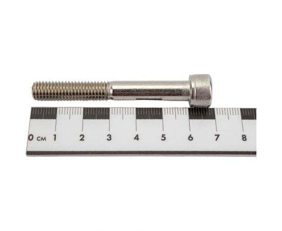 Нержавеющий винт с цилиндрической головкой KREPFIELD M8x60 мм, DIN 912, А2, внутренний шестигранник, неполная резьба, 8 шт. 912A2ВИНТПР8Х60-8 – изображение 4