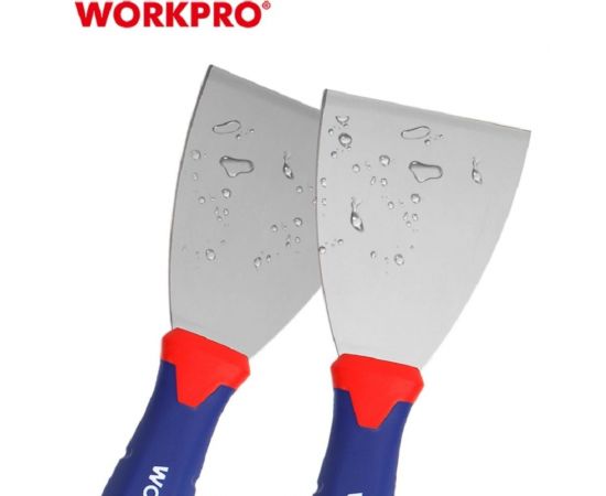 Шпатель WORKPRO гибкий, нержавеющая сталь, 60 мм WP321010 – изображение 6