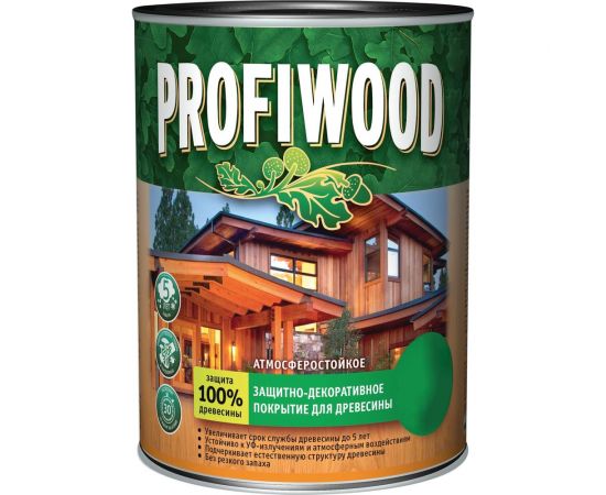 Защитно-декоративное покрытие для древесины PROFIWOOD (рябина; 2.5 л; 2.3 кг) 72657 