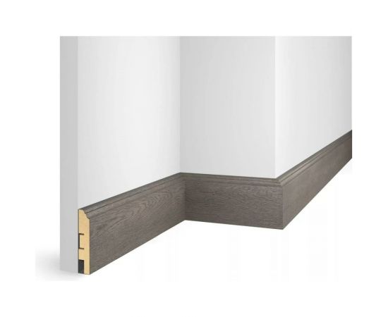 Плинтус COSCA DECOR ЕP07 NanoFlex дуб Сицилия, 80x16x2400 мм, МДФ СПБ082727 