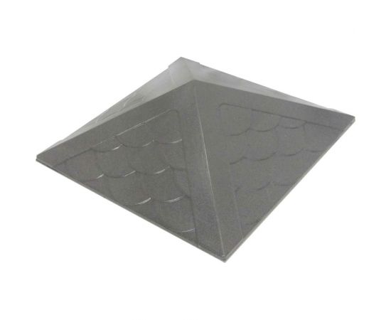 Колпак на столб забора ООО ТК ""Титан"" Тетто Элит Чешуя (385x385 мм; графит) 444418ЧГЭ 