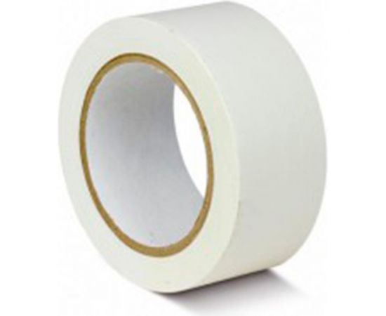 Лента для разметки самоклеящаяся Vell длина 33 м, ширина 50 мм, белая, 0,15 мм, ПВХ (Standart) 301586 