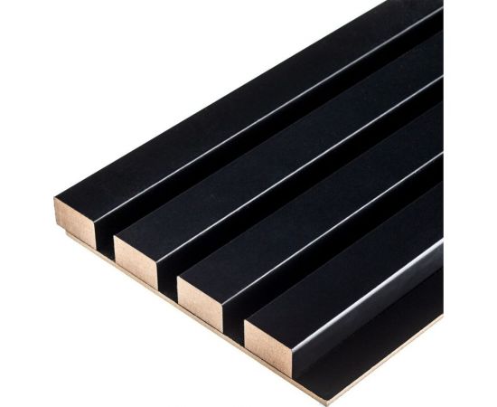 Панель мдф 3d лайн модерн GRACE 165x2750 мм l04 черный УТ000076769 