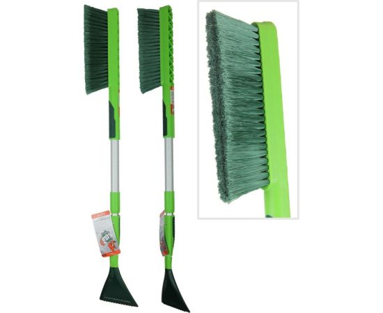 Щетка для снега cо скребком LI-SA раздвижная (82-100 см), салатово-зеленая (LS279) NEW 48333 