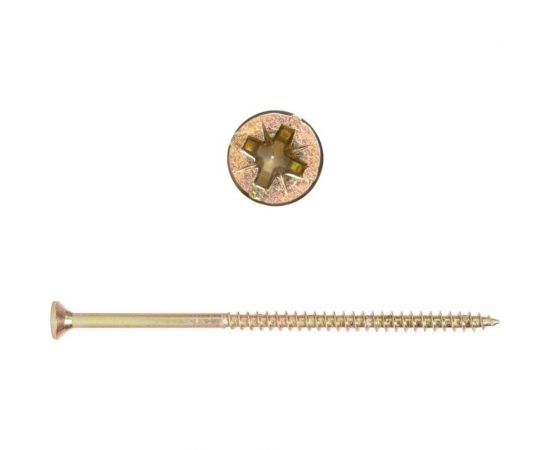 Саморез КРЕП-КОМП желтый цинк, POZY, 4,5x80, 20 шт. жд4580мф 