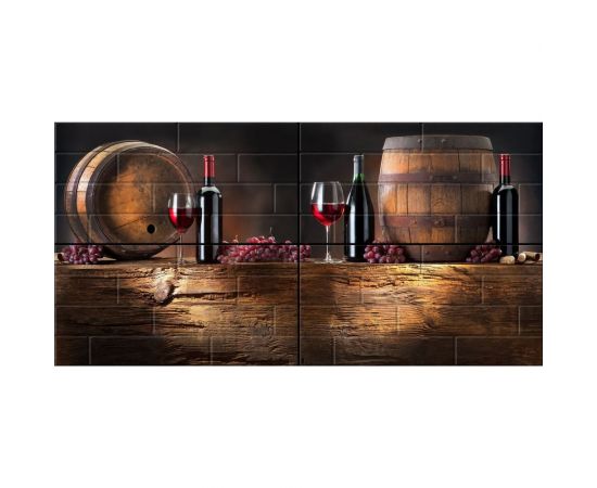 Панно Beryoza Ceramica Брик кремовый, 1200x600x9 мм, комплект ТГ-00004830 