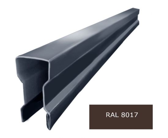 Заборная планка ТАВРОС 0.4х22х2000 мм, полиэстер, глянец, RAL 8017 шоколадно-коричневый 2000589 