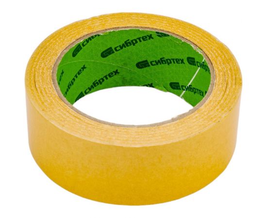Двусторонняя клейкая лента СИБРТЕХ 38x25, на полипропиленовой основе 88807 