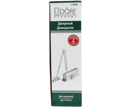 Дверной доводчик DORF economy l-8224 110 кг, коричневый, 1 к - 1 шт. eco L8224_brown_eco – изображение 2