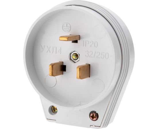 Вилка ВШ для электроплит REXANT 32 А, 250 В, 2Р+РЕ белая 11-8931 – изображение 2