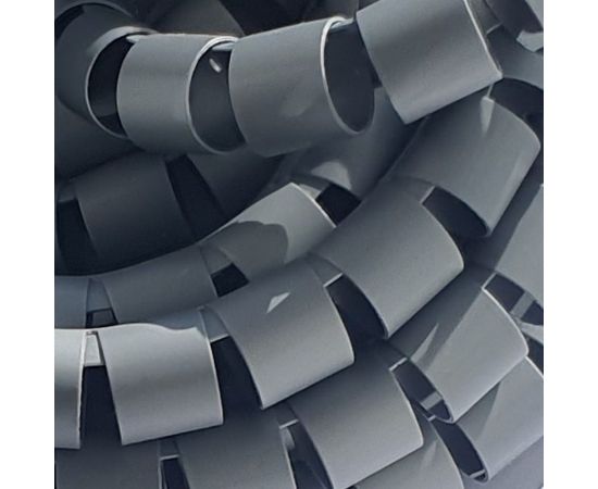 Спиральный защитный рукав PARLMU LXQ 16-3-k10 полиэтилен, размер 16, цвет серый, длина 10 м PR5000300-10 – изображение 2