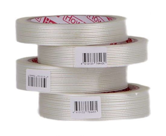 Клейкая лента усиленная продольными стеклонитями HOWARD 19мм х 50м ЦБ-00004784 – изображение 3