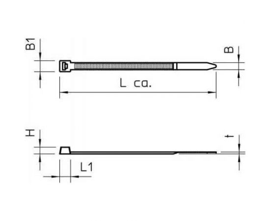 Кабельный хомут OBO Bettermann 2.5x150 мм, полиамид, белый, 100 шт. в упаковке 2331816 – изображение 3