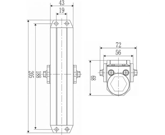 Дверной доводчик DORF economy l-8224 110 кг, коричневый, 1 к - 1 шт. eco L8224_brown_eco – изображение 4