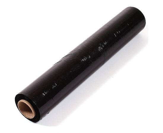 Стрейч пленка первый сорт ПАКПОЛИМЕР черная 500мм 1950гр 23мкм 